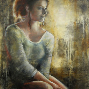 Painting titled "Anna" by Jaroslaw Glod, Original Artwork, Oil