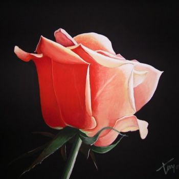 Painting titled "Rosa" by Luigi Torre, Original Artwork, Oil