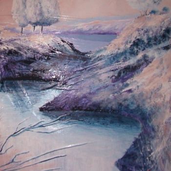 Pintura intitulada "Alba d'inverno sul…" por Luigi Torre, Obras de arte originais, Óleo