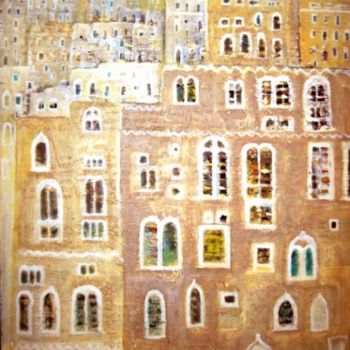 Картина под названием "Sana'a" - Luigi Torre, Подлинное произведение искусства