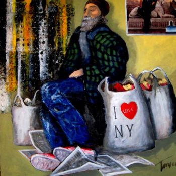 Painting titled "I love NY" by Luigi Torre, Original Artwork, Oil