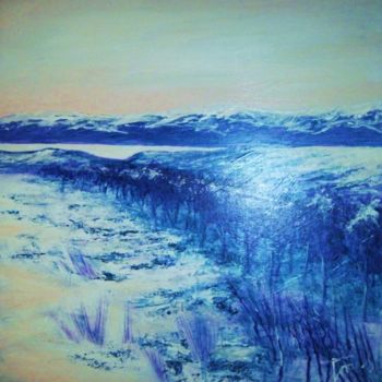 Malerei mit dem Titel "Inverno sul lago" von Luigi Torre, Original-Kunstwerk