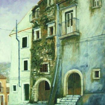 Painting titled "Antiche mura" by Luigi Torre, Original Artwork