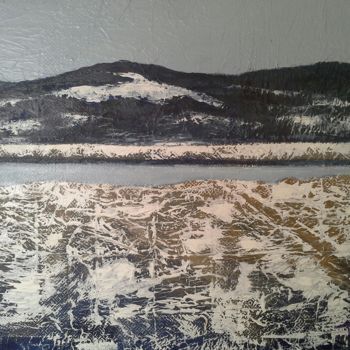 Peinture intitulée "Inverno sul lago" par Luigi Torre, Œuvre d'art originale