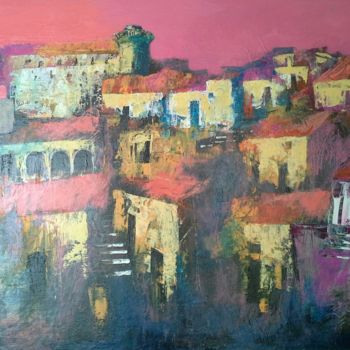 Peinture intitulée "Borgo" par Luigi Torre, Œuvre d'art originale