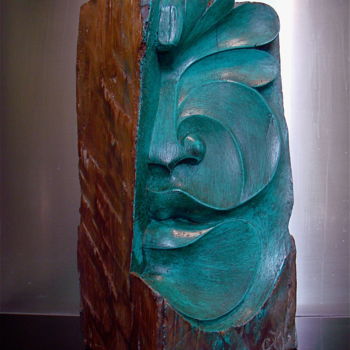 Sculpture titled "Bulbe" by Artéo.Gm, Original Artwork, Wood