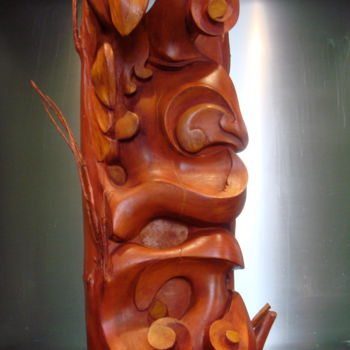 Sculpture titled "TIKI Lingam" by Artéo.Gm, Original Artwork, Wood