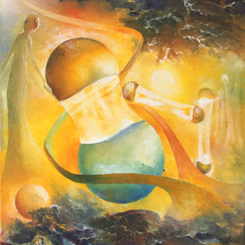 Malerei mit dem Titel "MESONS EN RANDO" von Ma, Original-Kunstwerk, Öl