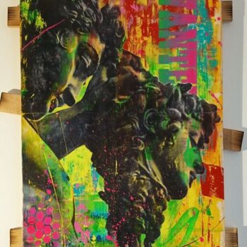 Painting titled "Maxime Andriot - Ur…" by Artepic Collection, Original Artwork, Spray paint Mounted on Other rigid panel