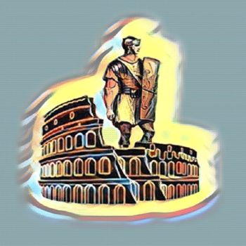 Цифровое искусство под названием "Colosseo Impero Rom…" - Antonio Romano, Подлинное произведение искусства, Цифровая живопись