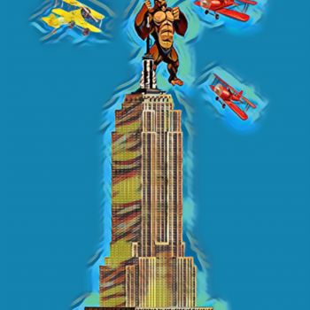 Digital Arts titled "King Kong." by Antonio Romano, Original Artwork, Digital Painting