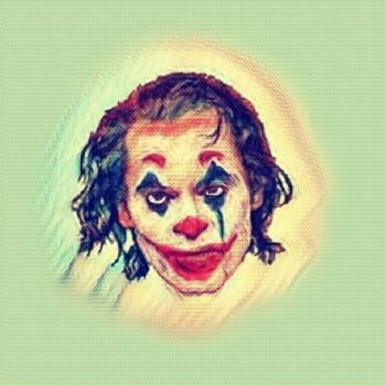 Digital Arts titled "Joker,Clown." by Antonio Romano, Original Artwork, Digital Painting