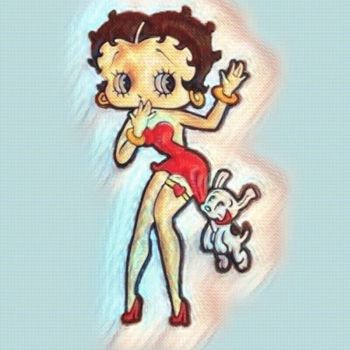 Digitale Kunst getiteld "Betty Boop." door Antonio Romano, Origineel Kunstwerk, Digitaal Schilderwerk
