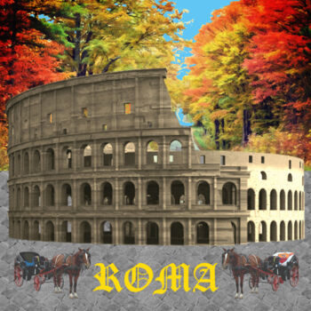 Arte digitale intitolato "Roma." da Antonio Romano, Opera d'arte originale, Pittura digitale