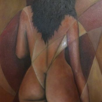 Peinture intitulée "Mulher de costas" par César Azevedo, Œuvre d'art originale