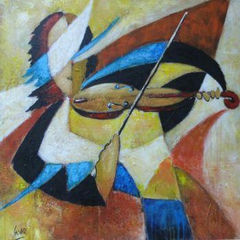 Pintura titulada "Viola" por César Azevedo, Obra de arte original
