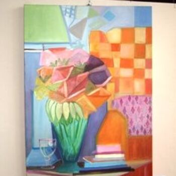 Painting titled "Moderno 4" by Roseli Avila Peres, Original Artwork, Oil