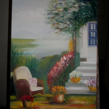 Pintura intitulada "Casa de campo" por Roseli Avila Peres, Obras de arte originais, Óleo