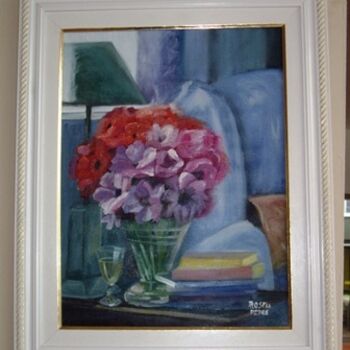 Painting titled "Floral" by Roseli Avila Peres, Original Artwork, Oil