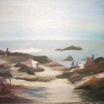 Malerei mit dem Titel "Praia" von Roseli Avila Peres, Original-Kunstwerk