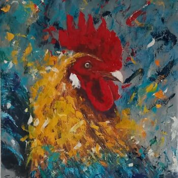 Painting titled "galo" by Semini Kwsta, Original Artwork, Acrylic