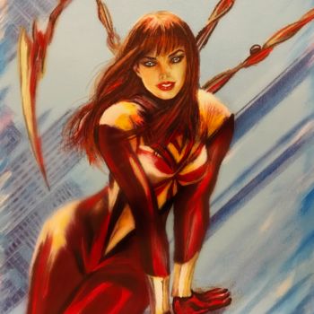 Картина под названием "Spiderwoman" - Arteviva, Подлинное произведение искусства