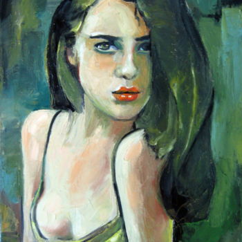 Schilderij getiteld "Adolescence -  Phot…" door Gheorghe Iergucz, Origineel Kunstwerk, Olie