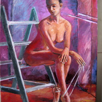 Painting titled "After the Show - Ph…" by Gheorghe Iergucz, Original Artwork, Oil