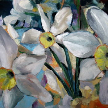 绘画 标题为“Narcissus - Photo,…” 由Gheorghe Iergucz, 原创艺术品, 油