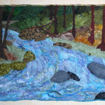 Textile Art titled "Nature" by Laure Vergne, Original Artwork, Fabric