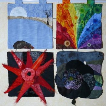 Arte textil titulada "Emotions" por Laure Vergne, Obra de arte original, Tela