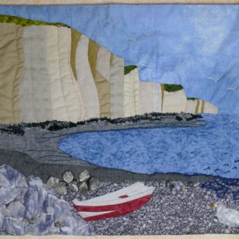 Textile Art titled "Normandie" by Laure Vergne, Original Artwork, Fabric