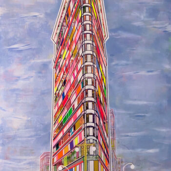 Painting titled "New York Colors" by Jorge Cúneo Topich (Arte y Manchas), Original Artwork, Acrylic