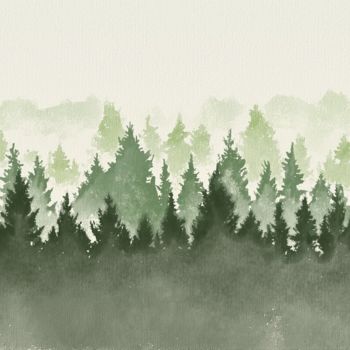 Arte digitale intitolato "Forest landscape." da Artgalini, Opera d'arte originale, Pittura digitale
