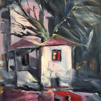 Painting titled "Night-time" by Artgallerybulgaria, Original Artwork, Oil