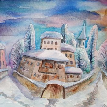 Painting titled "Landscape6" by Artgallerybulgaria, Original Artwork, Watercolor