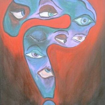 Peinture intitulée "cuestión de mirada" par Gée, Œuvre d'art originale