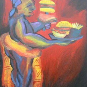 Painting titled "la nueva alimentaci…" by Gée, Original Artwork