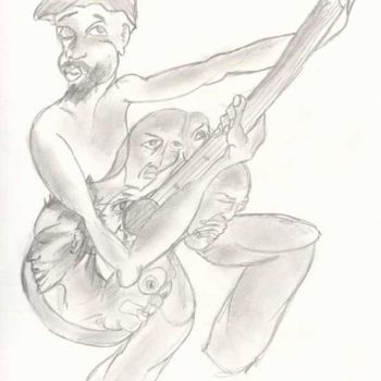 Drawing titled "guitarre" by Gée, Original Artwork, Other