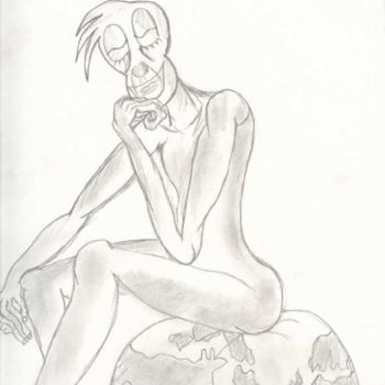 Rysunek zatytułowany „gee pensif” autorstwa Gée, Oryginalna praca, Inny