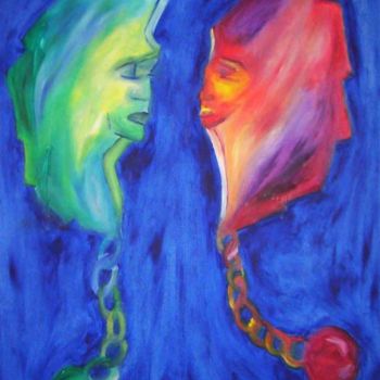 Painting titled "Amours interdits" by Gée, Original Artwork