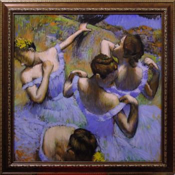 Malerei mit dem Titel "Blue dancers.jpg" von Artgoldmax, Original-Kunstwerk, Öl