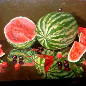Pittura intitolato "watermelons.jpg" da Artgoldmax, Opera d'arte originale, Olio