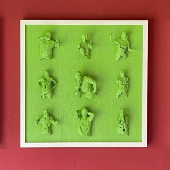 Sculpture titled "9 estudios de polig…" by Alberto Tundidor Sanz, Original Artwork, Plastic