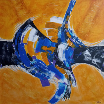 Картина под названием "Sunrise" - Arthur Avalyan, Подлинное произведение искусства, Акрил Установлен на Деревянная панель