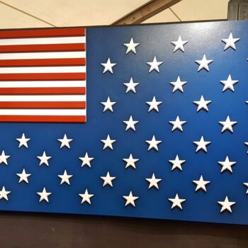 "AMERICA OF STATES U…" başlıklı Heykel Arthur Benjamins tarafından, Orijinal sanat, Ahşap Diğer sert panel üzerine monte edi…