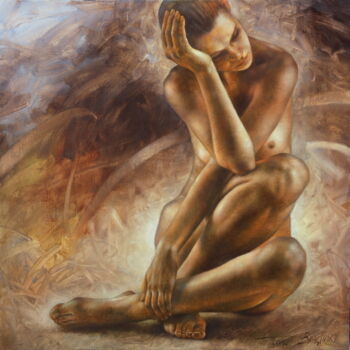 Картина под названием "nude-woman.jpg" - Arthur Braginsky, Подлинное произведение искусства, Масло