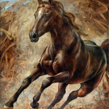 "horse" başlıklı Tablo Arthur Braginsky tarafından, Orijinal sanat, Petrol