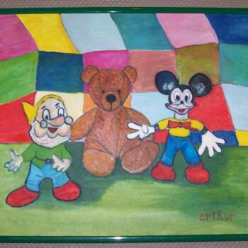 Painting titled "Kinderspeelgoed" by Arthur Reijnders, Original Artwork, Oil