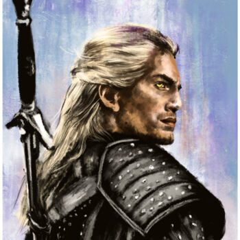Arte digitale intitolato "Geralt of Rivia" da Arti.Leni, Opera d'arte originale, Lavoro digitale 2D
